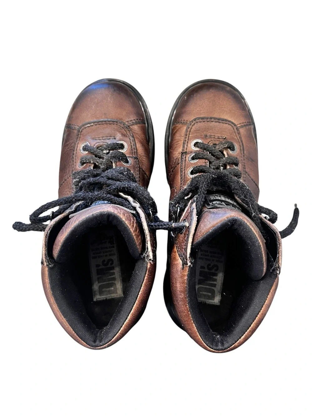 Dr. Martens Men’s Brown Leather Lace-Up Work Boots